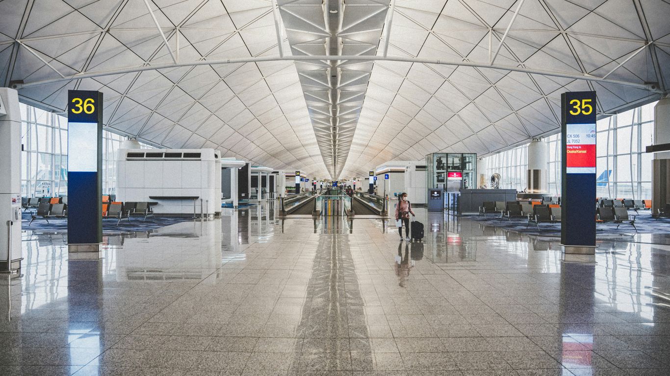 Kallang Airport terminal in warm afternoon light
