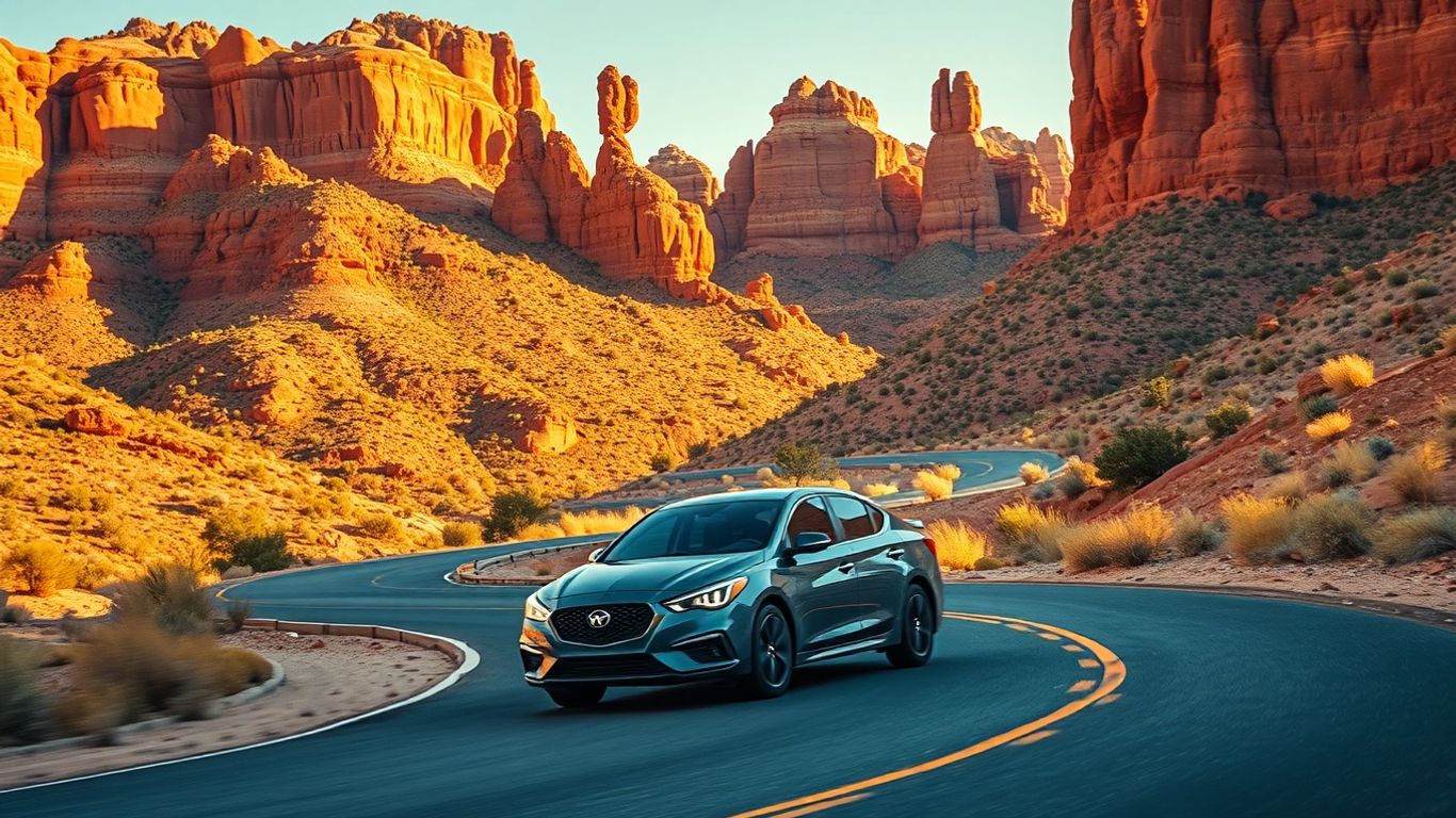 Scenic drive through Sedona red rocks
