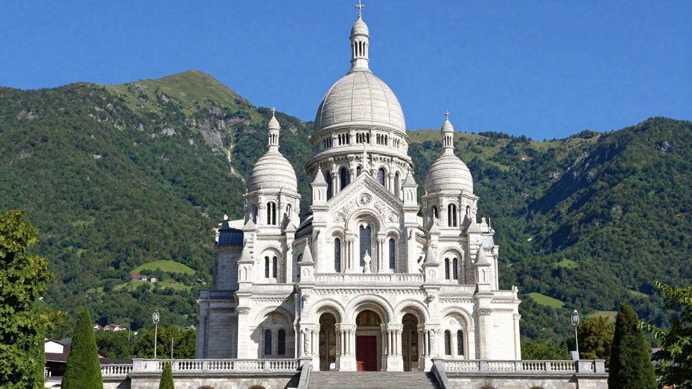 Sanctuary of Our Lady of Lourdes in the Pyrenees