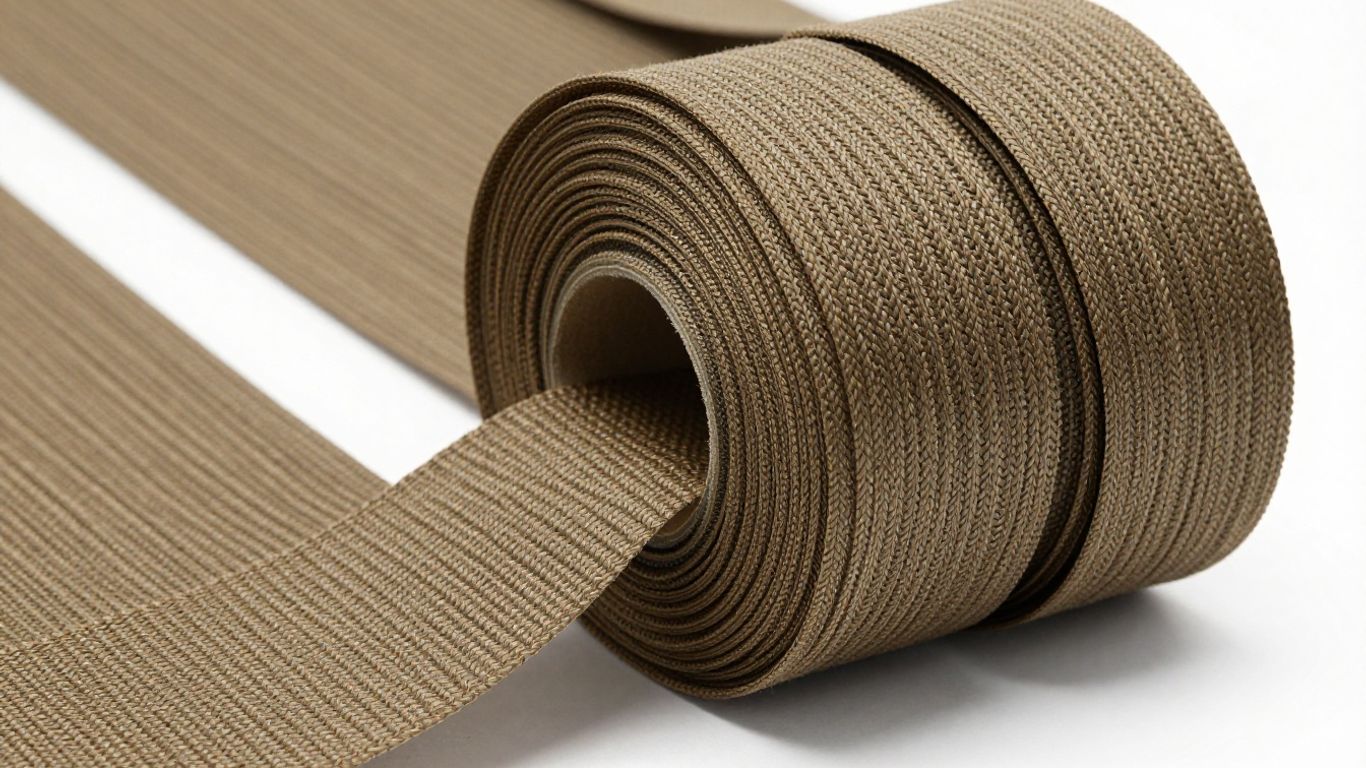 Roll of outdoor furniture webbing material
