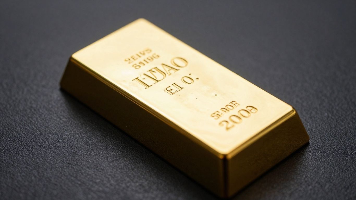 سبيكة ذهبية على خلفية داكنة