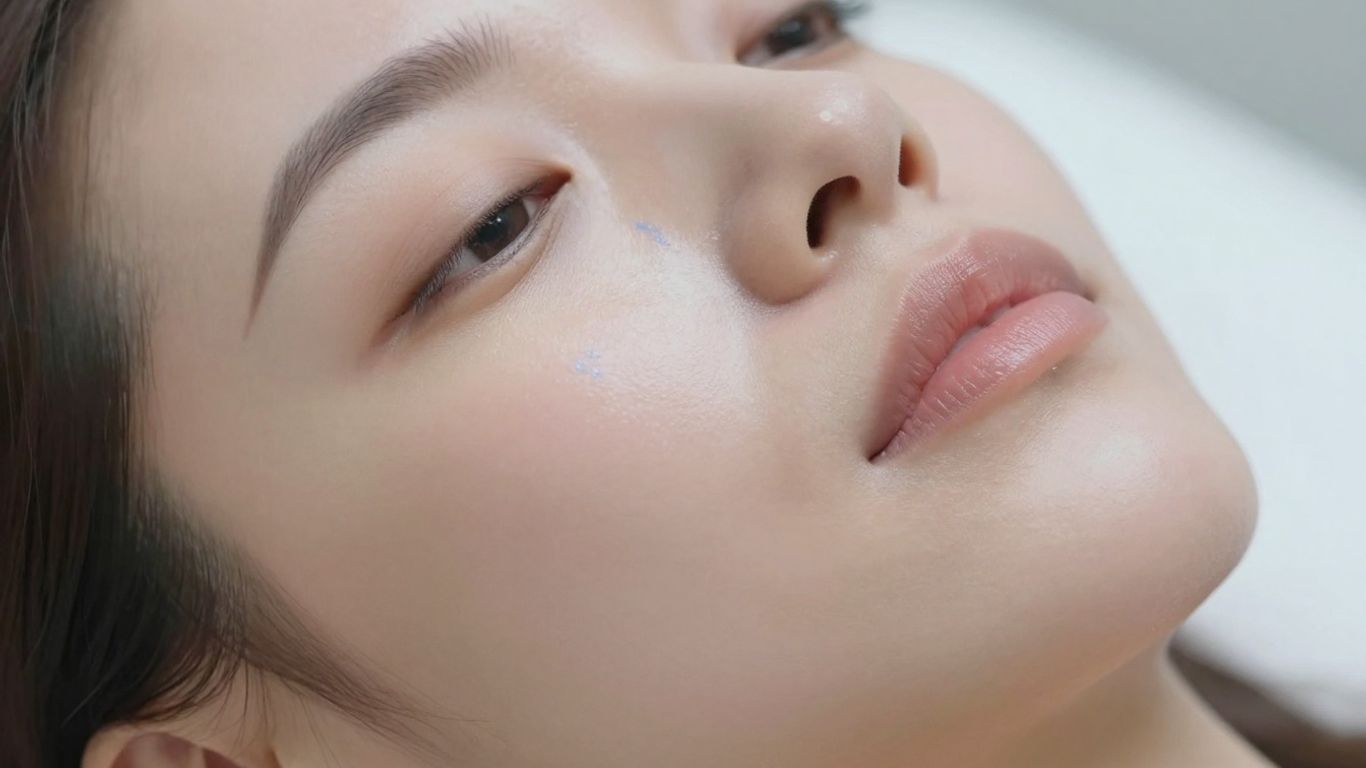 Radiant skin with subtle blue glow