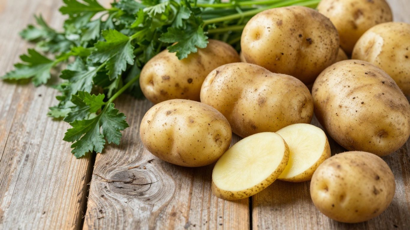 Biologische aardappelen, vers geoogst en klaargemaakt voor diverse recepten.