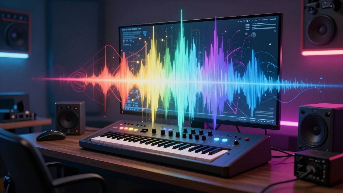 AI music generator creating pop instrumentals