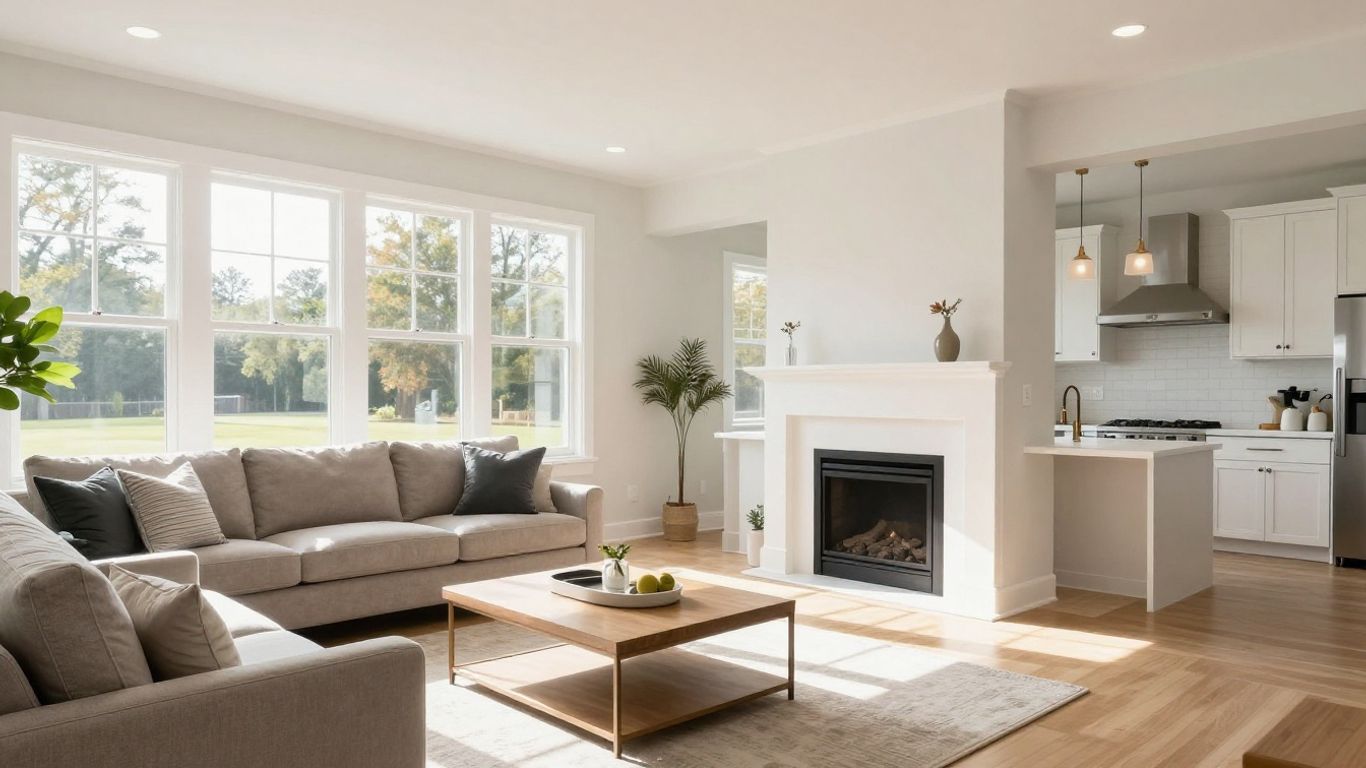 Modern full house remodel living room in Suwanee, Georgia.