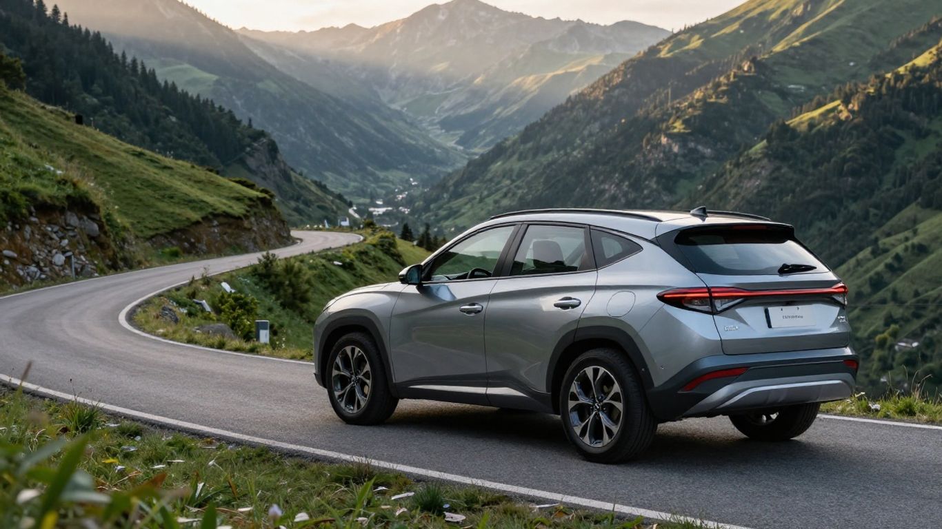 Hyundai Tucson Hybrid auf kurviger Landstrasse