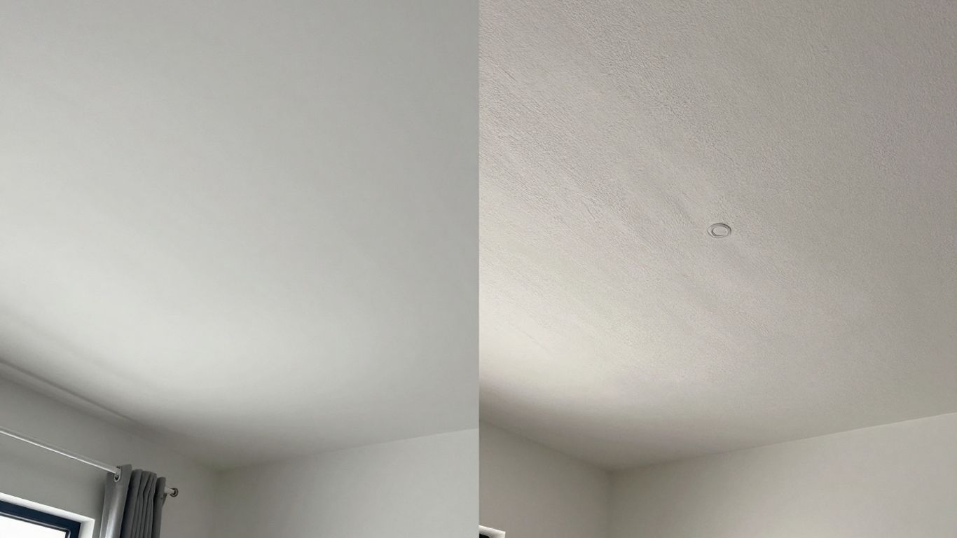 Stretch ceiling versus gypsum ceiling comparison in Thailand.