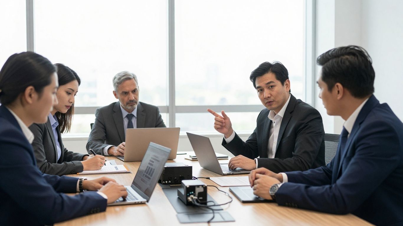 Business leaders reviewing an IT provider proposal