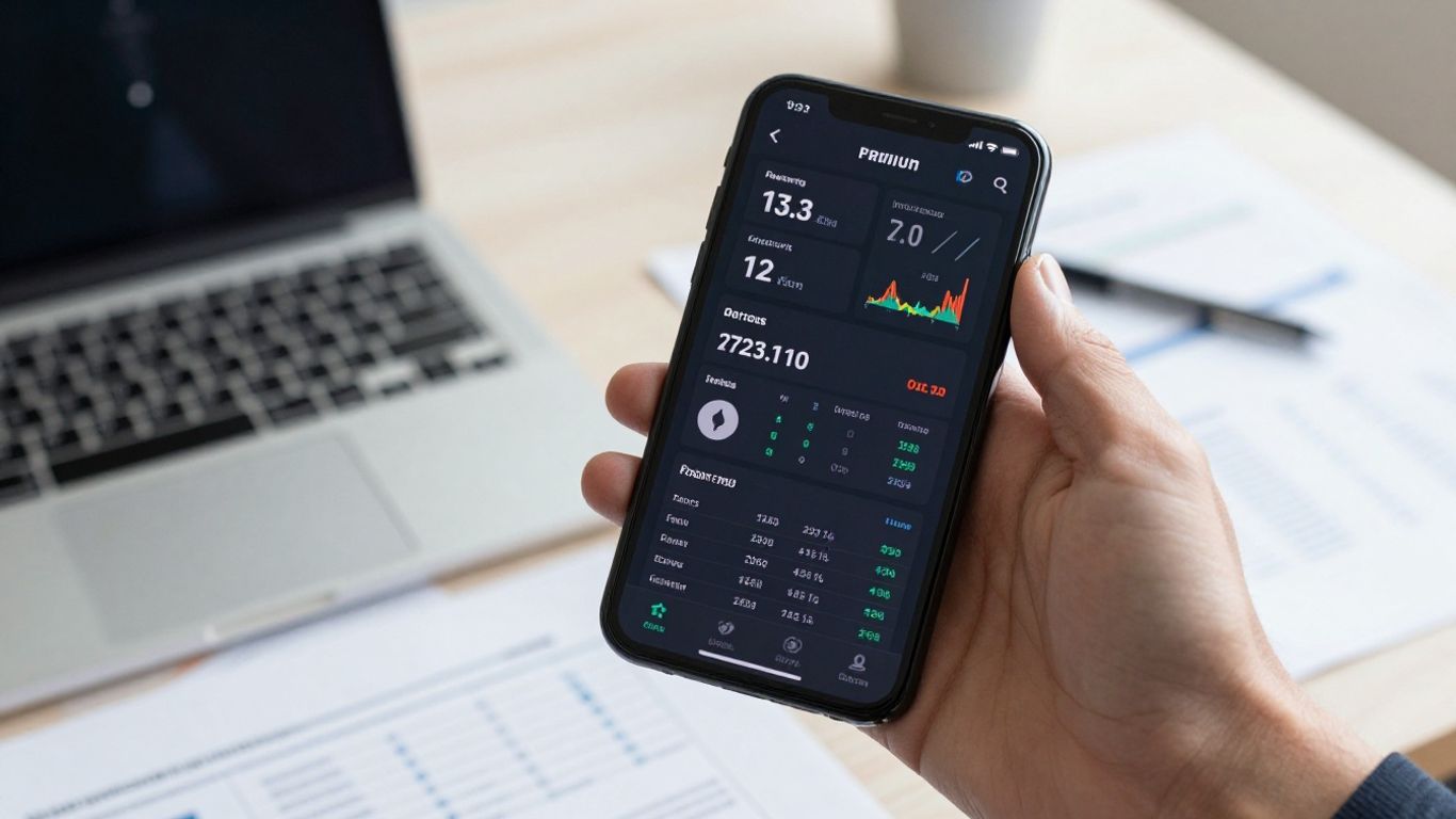 Affiliate marketing ROI calculation dashboard on a smartphone.