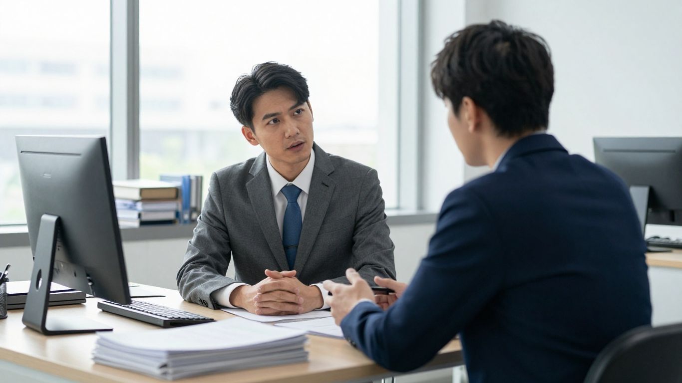 Consulta con abogado en oficina