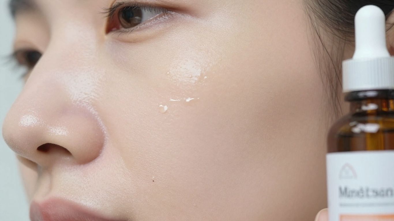 Healthy skin and natural supplement bottle.