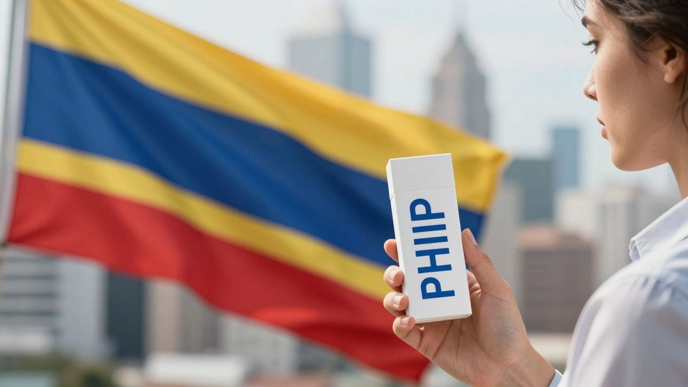 Bandera de Colombia y producto bHIP.