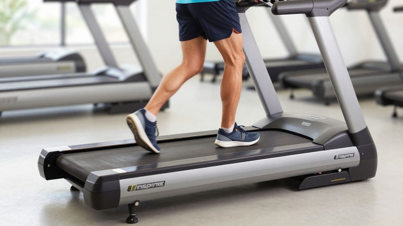 Inspire Tread 3 folding treadmill in use