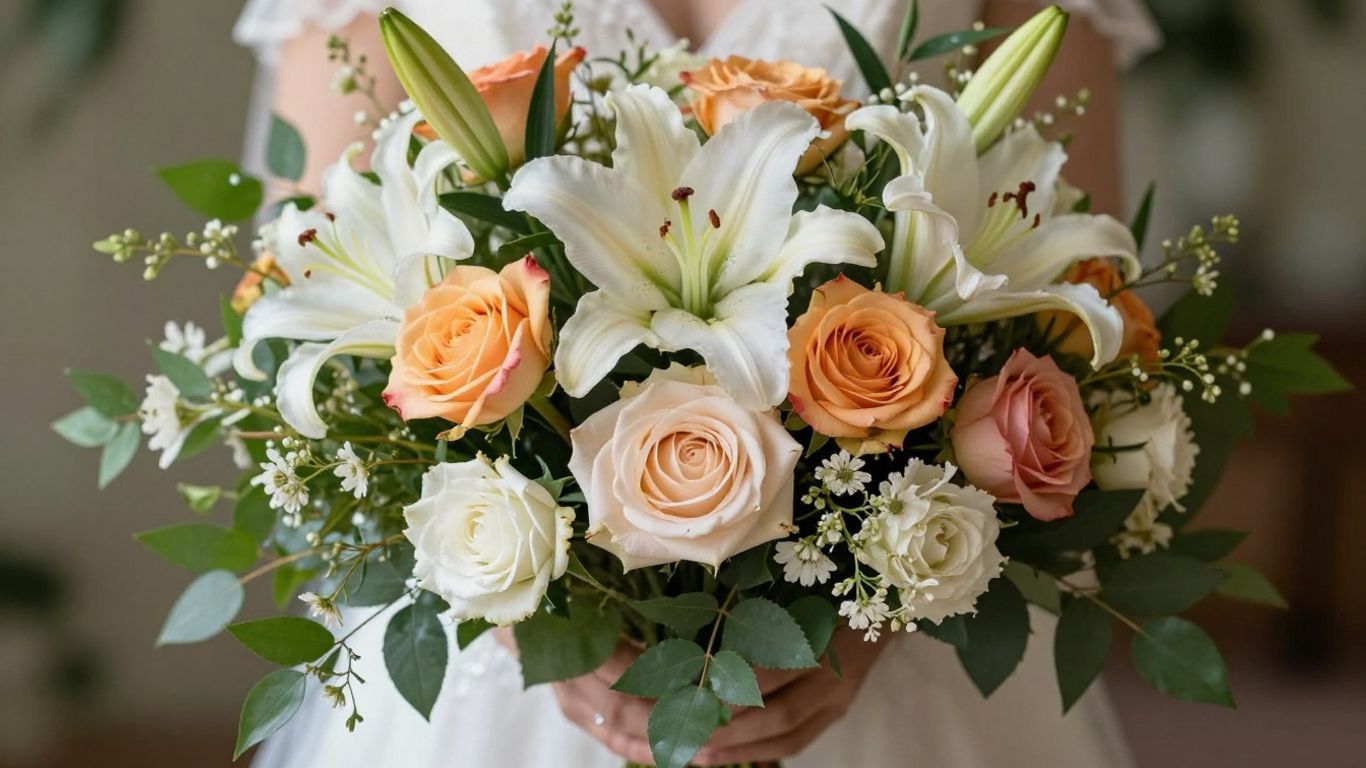 Beautiful wedding flowers bouquet in Altona