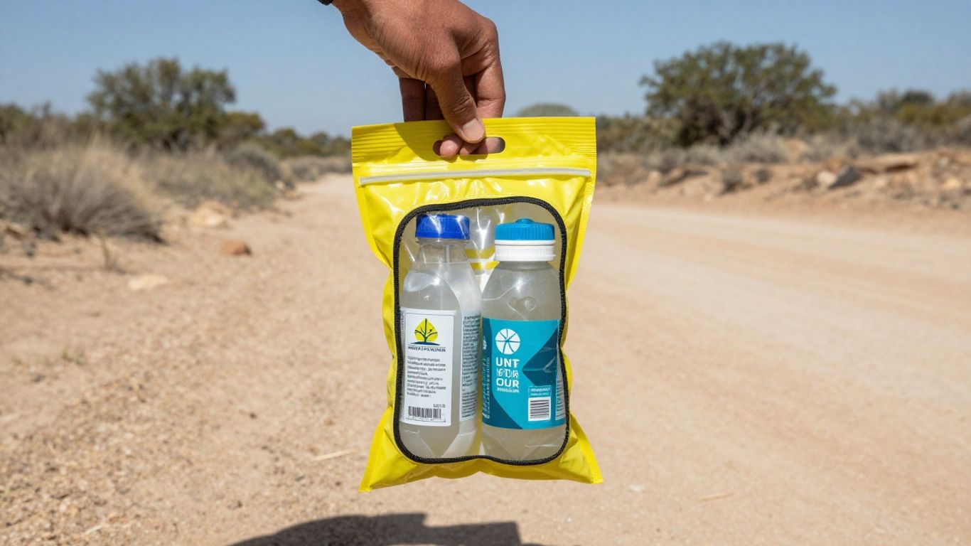 Runner accessing drop bag during ultra marathon race.