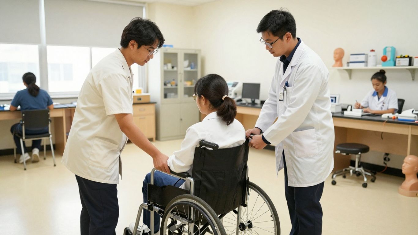 CNA students practicing patient care skills