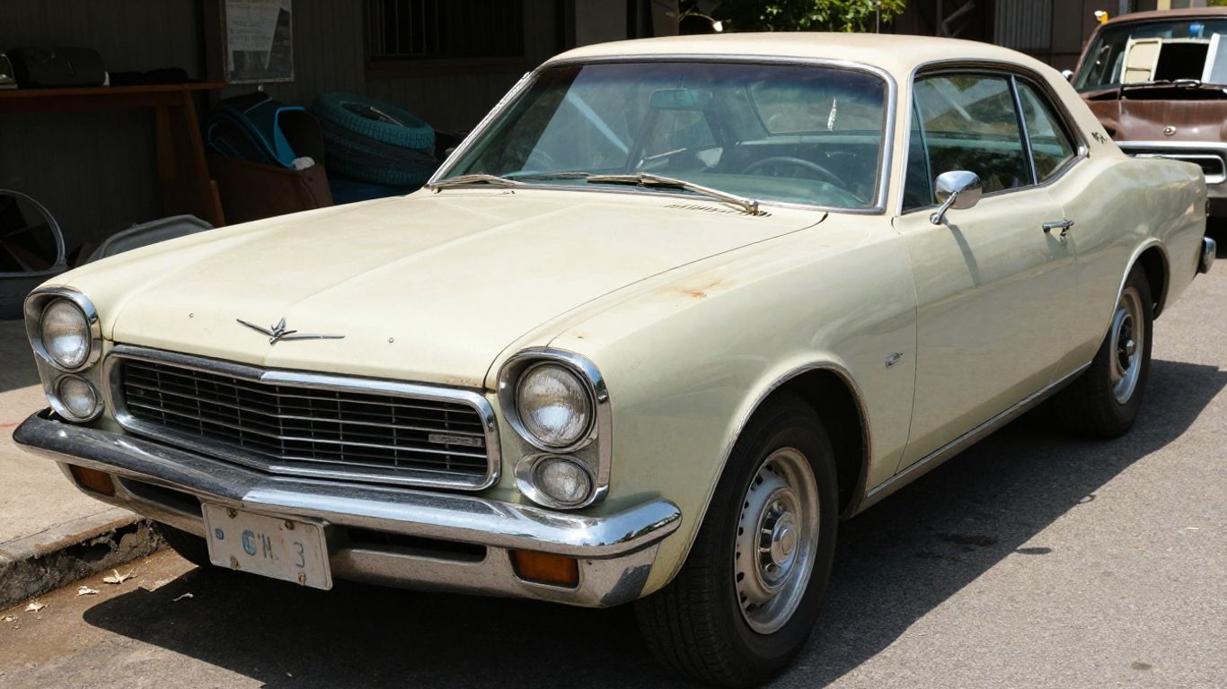 Chrysler Regal car at a wrecking yard