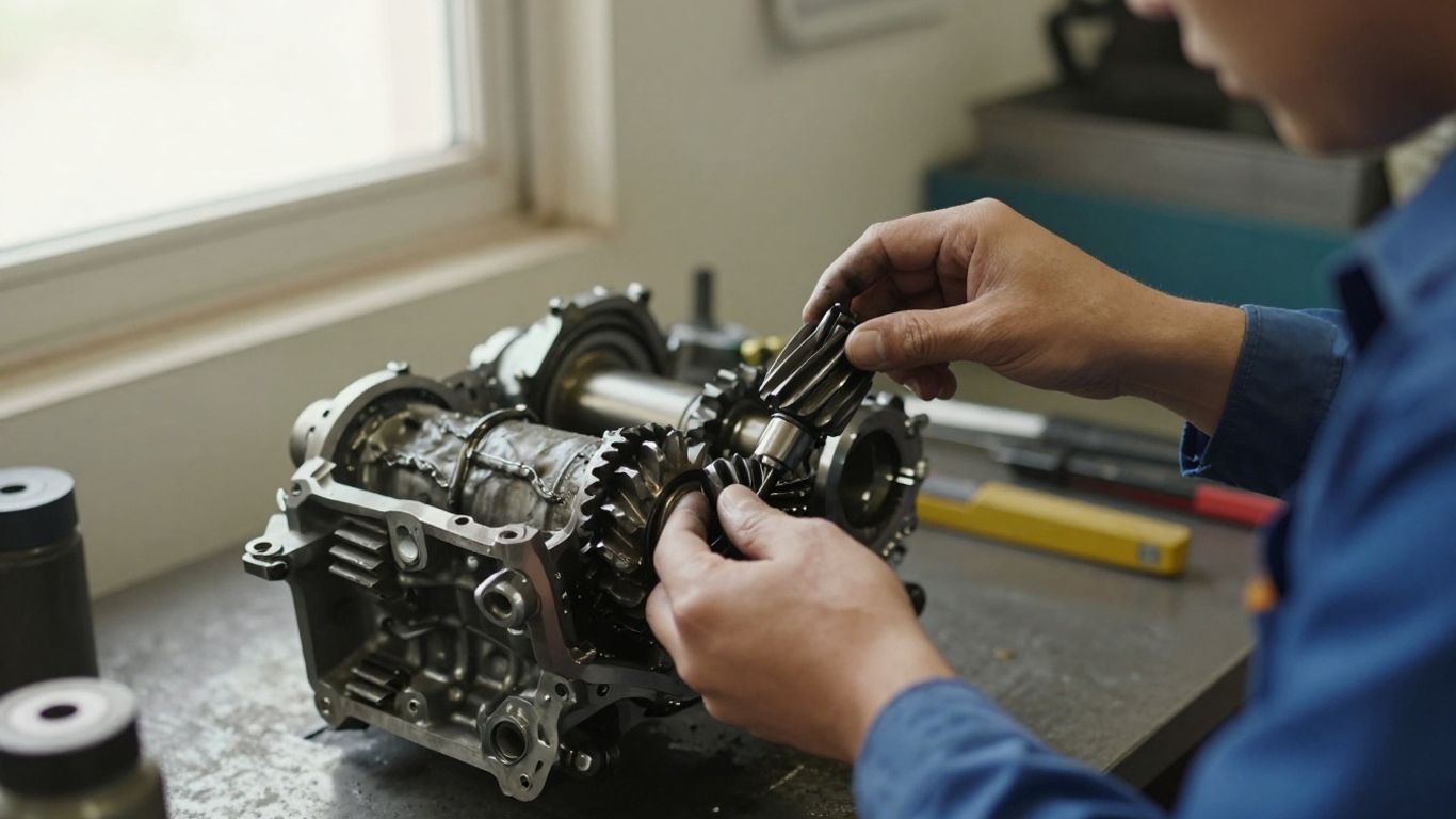 Engine components being sorted