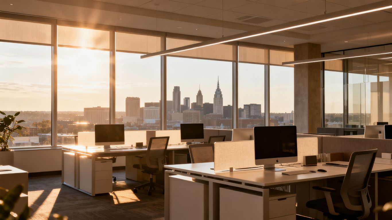 Nashville IT services office with skyline view