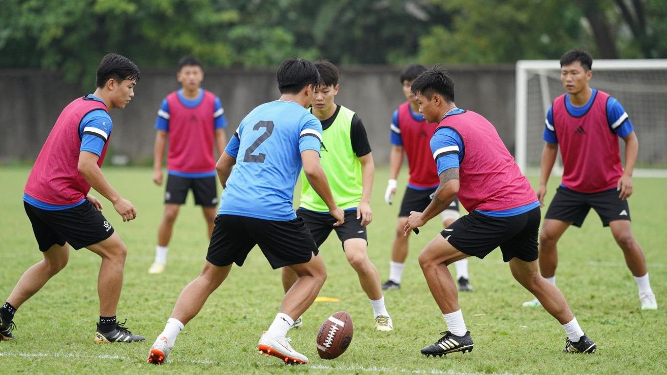 Park Ridge Football Club players training for 2026 season
