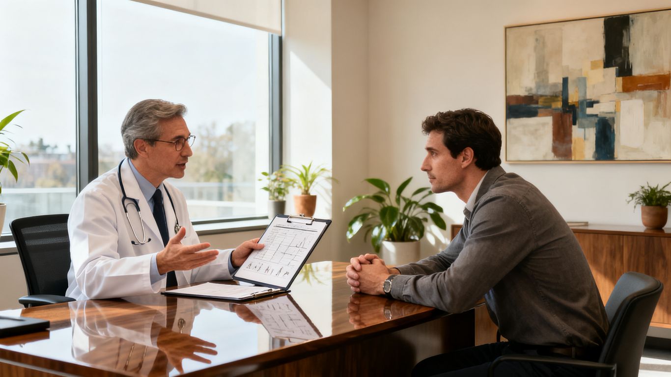 Specialist consultation managing hormone therapy risks