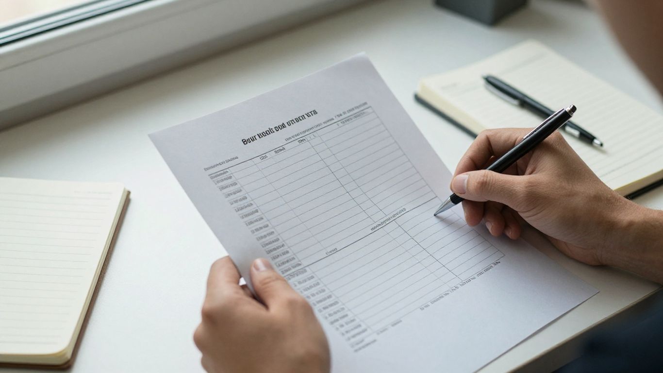 Monthly bank statement beside a secure laptop