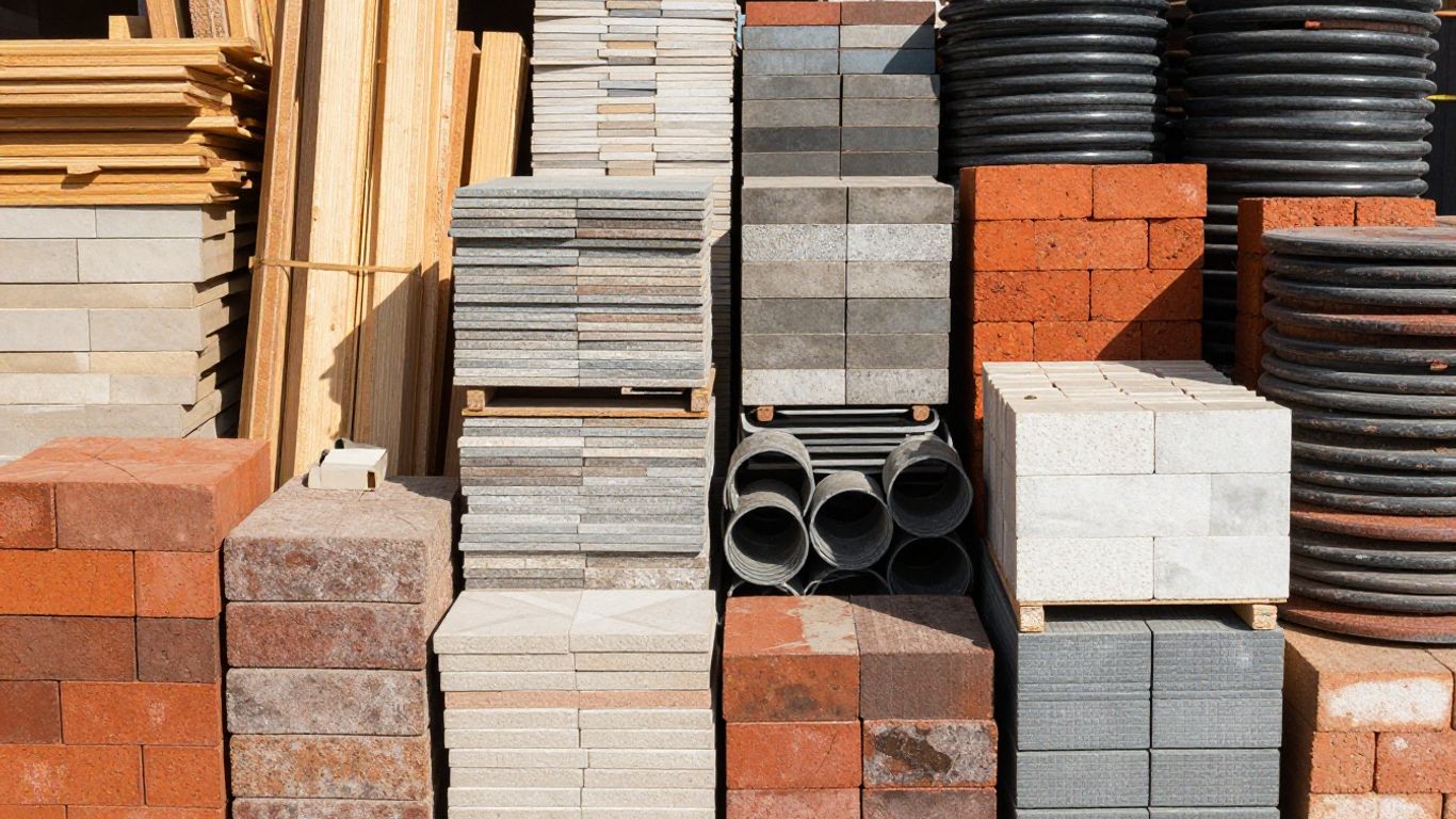 Building materials at an auction