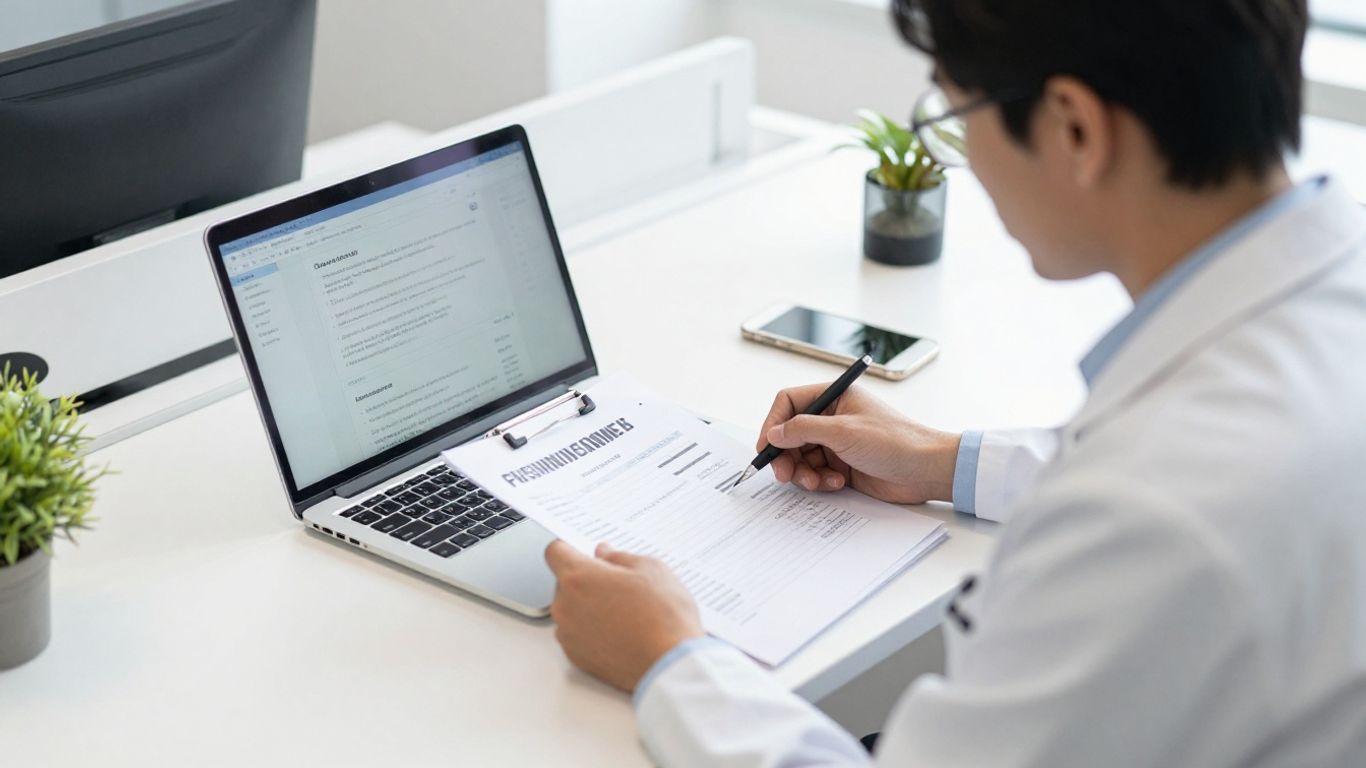Clinic manager reviewing Google profile access