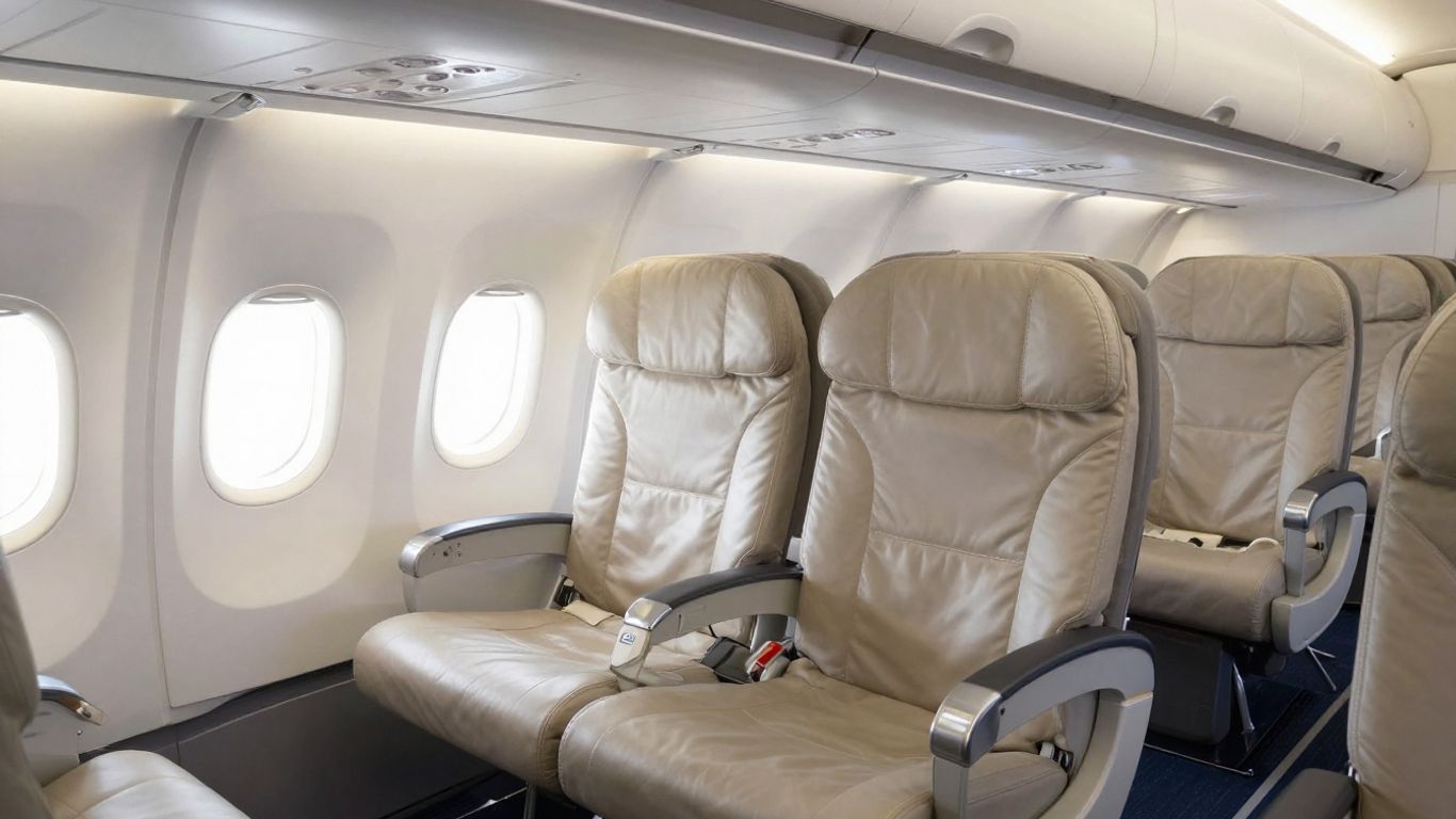 JSX airplane interior with comfortable, spacious seating.