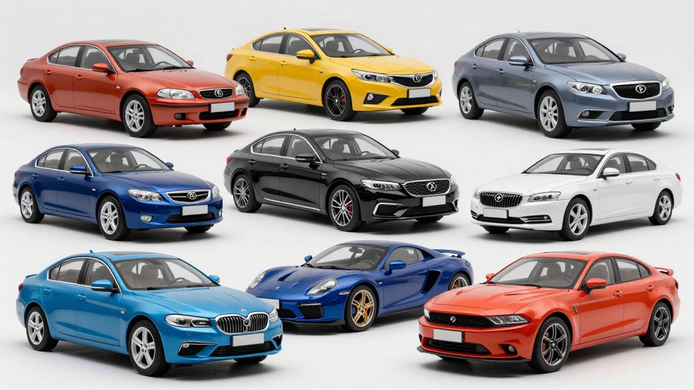 Sofort verfügbare Autos in verschiedenen Marken und Farben.