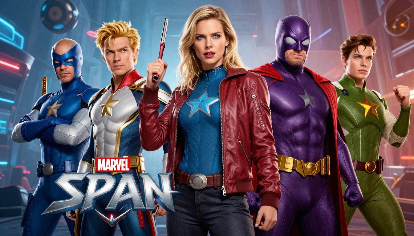 Cenario competitivo de Marvel Snap com cartas de super-heróis em disputa vibrante