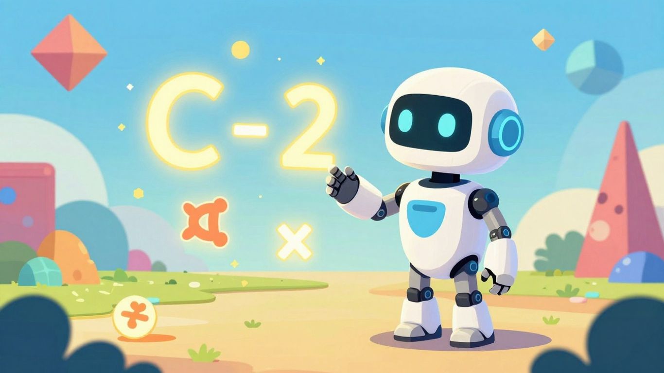 AI robot helping with math problems in a game-like setting.