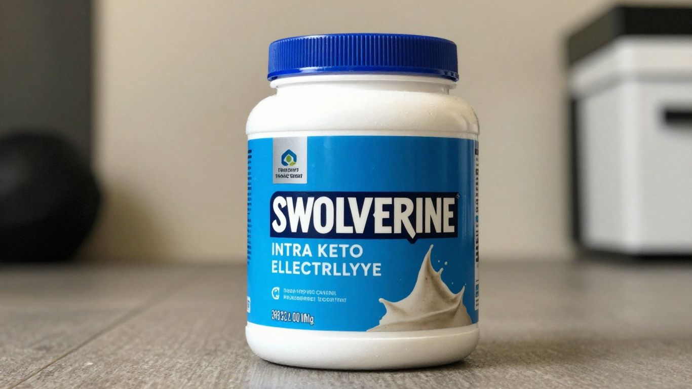 Swolverine Intra keto electrolyte powder container