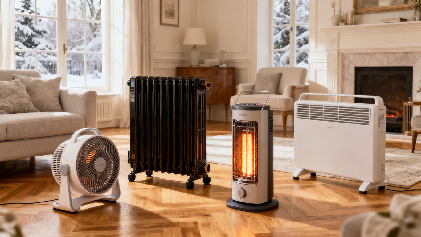 Different auxiliary heaters in an interior