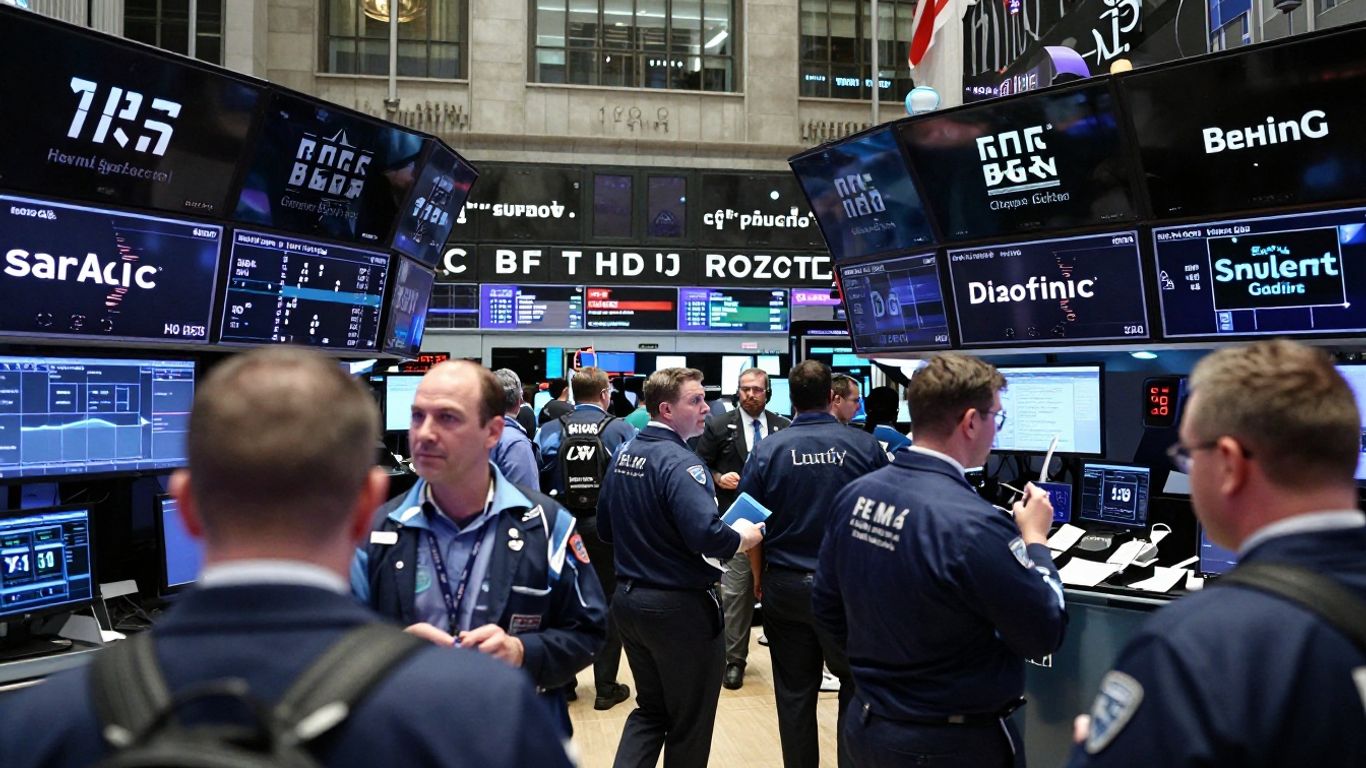 New York Stock Exchange trading floor activity