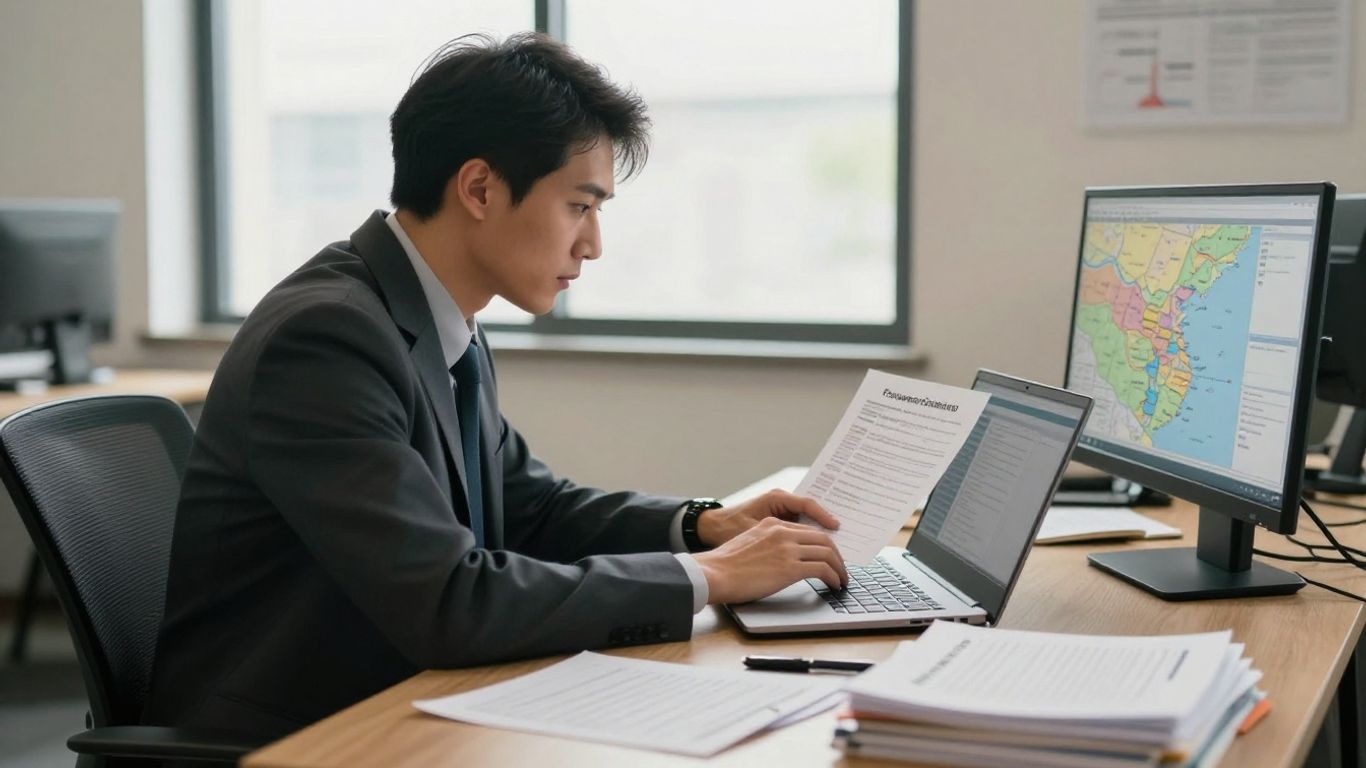 Sales representative reviewing audience filters
