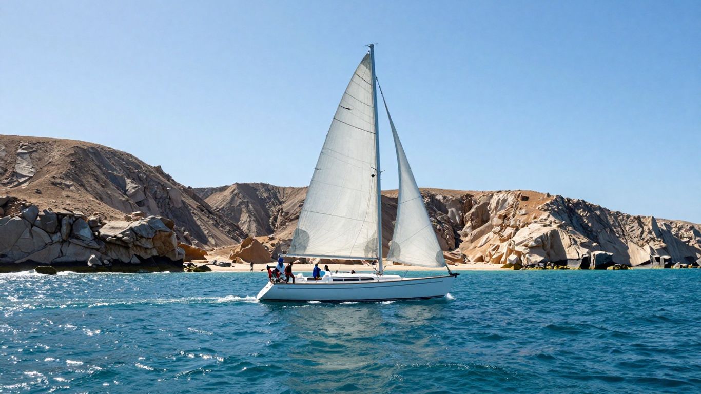 Sailboat on the Sea of Cortez near La Paz