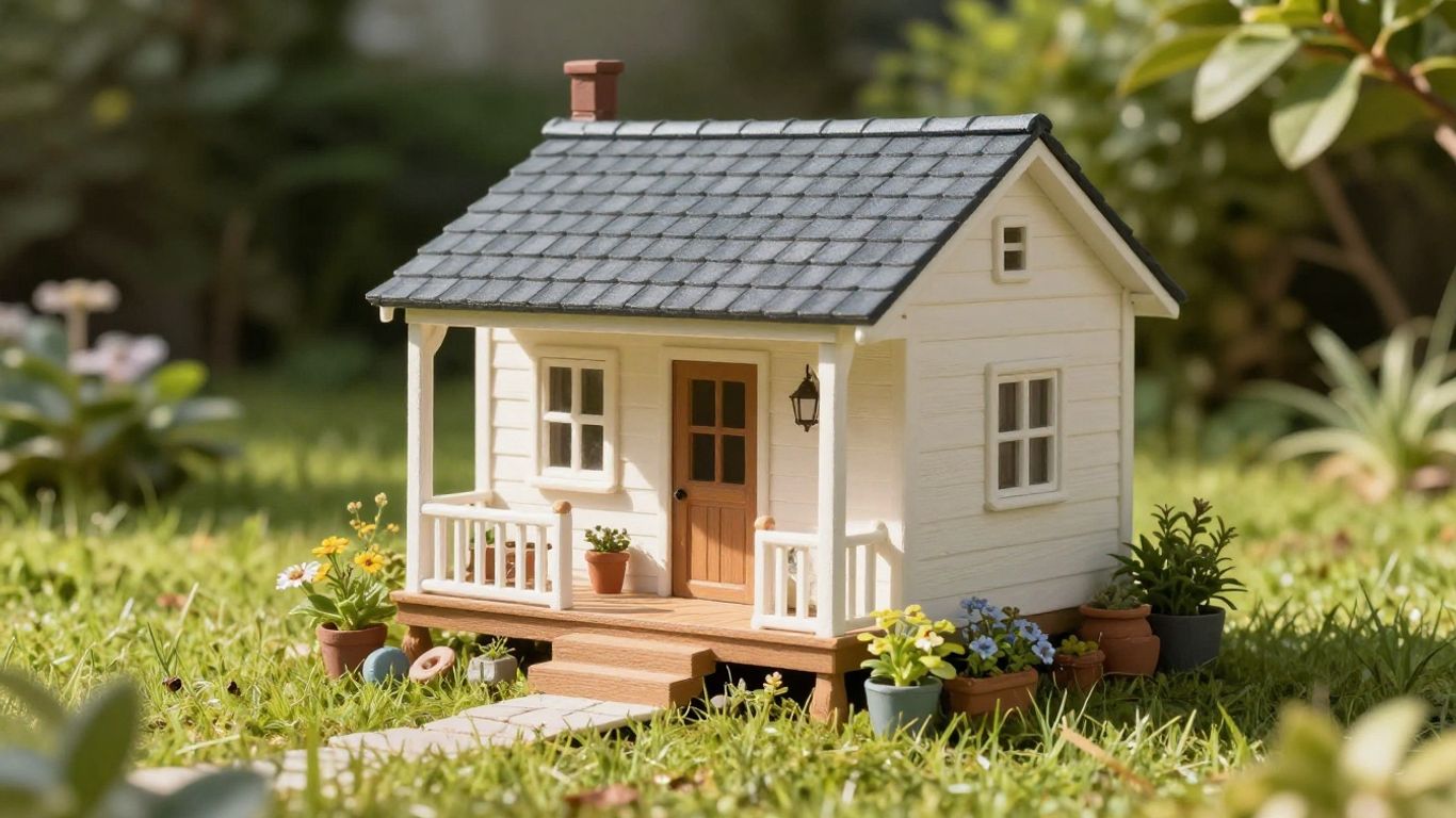 Tiny home with garden and porch