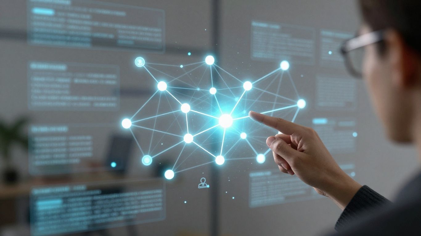 Marketer analyzing customer journey attribution pathways.