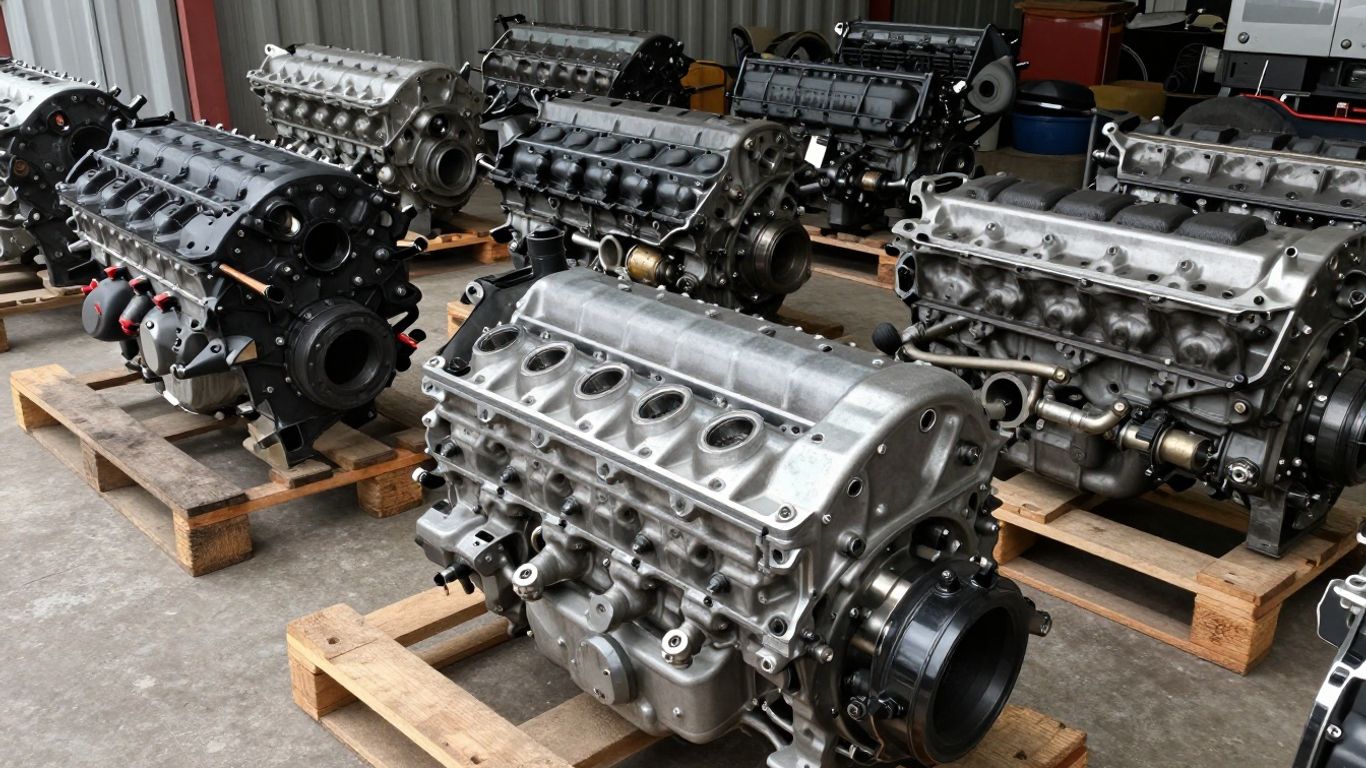 Mechanic inspects an older engine block