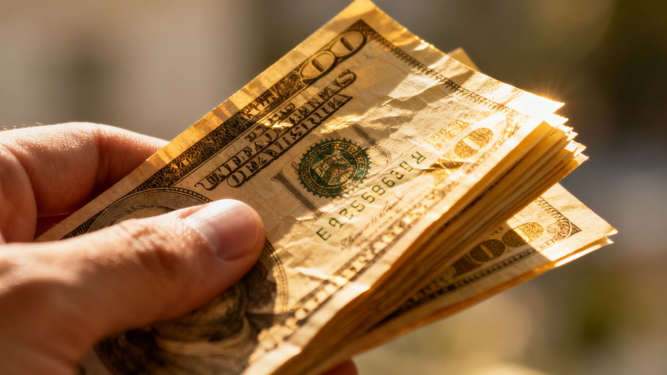 Hand holding money, representing disability pension bonus.