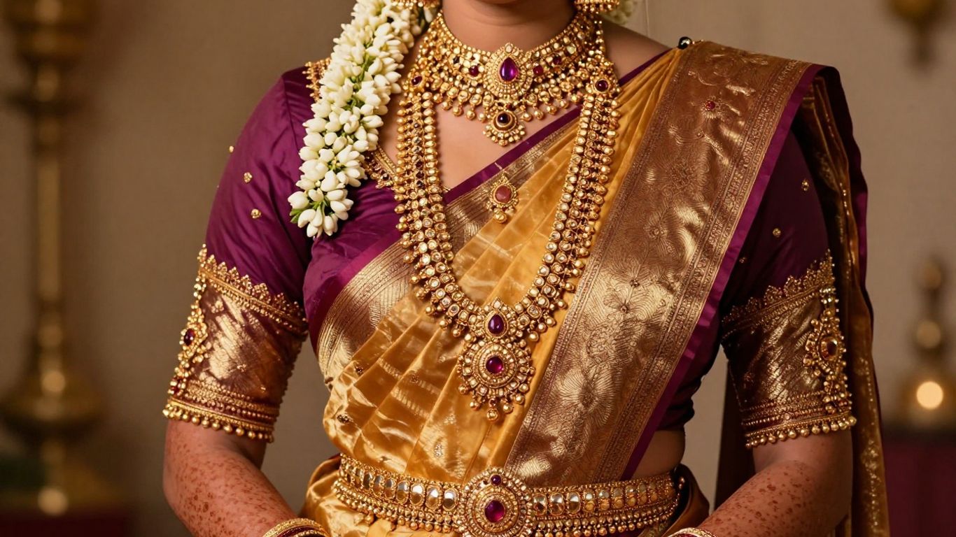 Bridal jewellery for silk saree: A complete guide to choosing the perfect wedding look_Placeholder