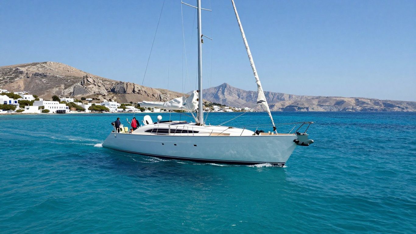 Sailing yacht in Greece