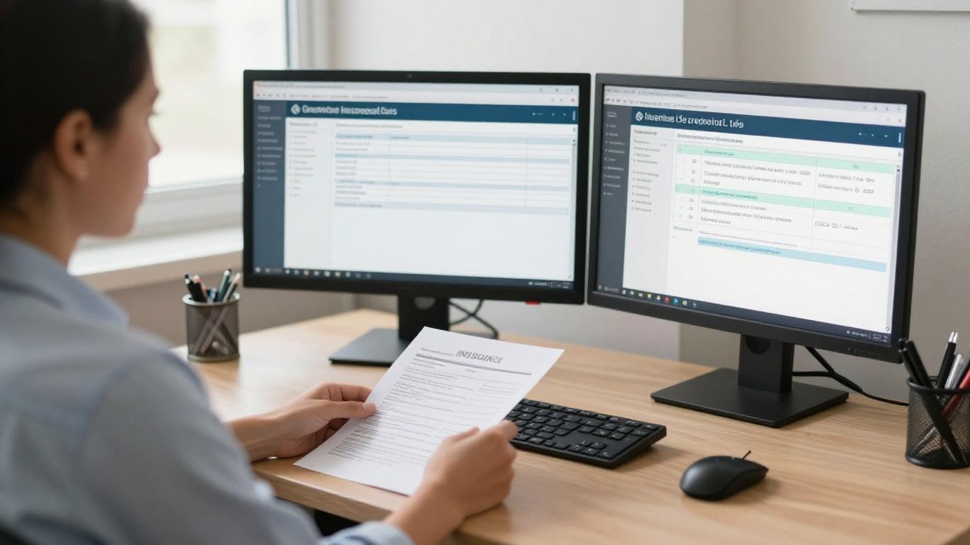 Billing specialist reviewing practice claims