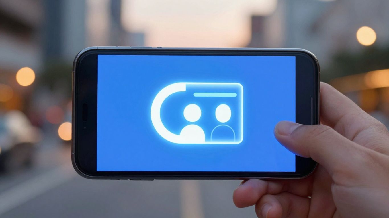 Smartphone displaying a loyalty card icon.