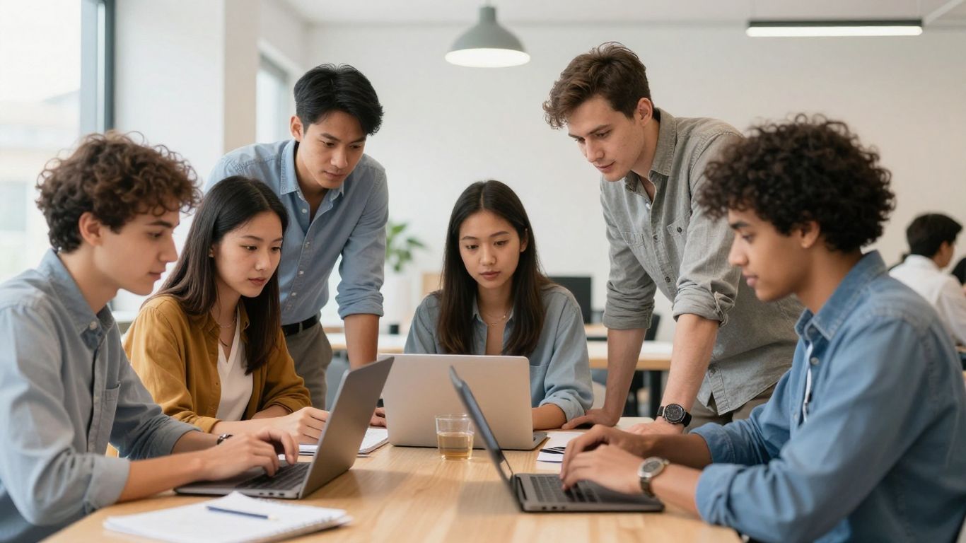 Emprendedores trabajando en red
