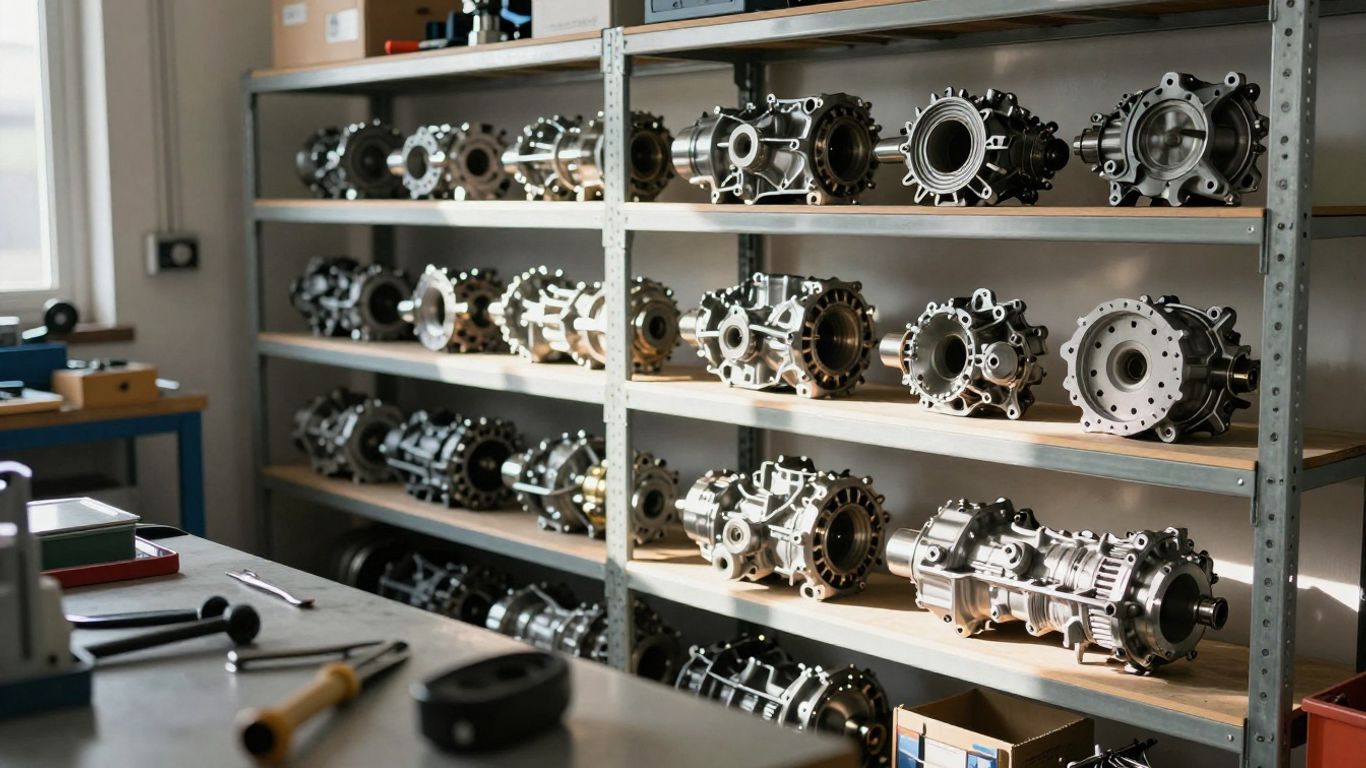 Automatic transmissions in a workshop