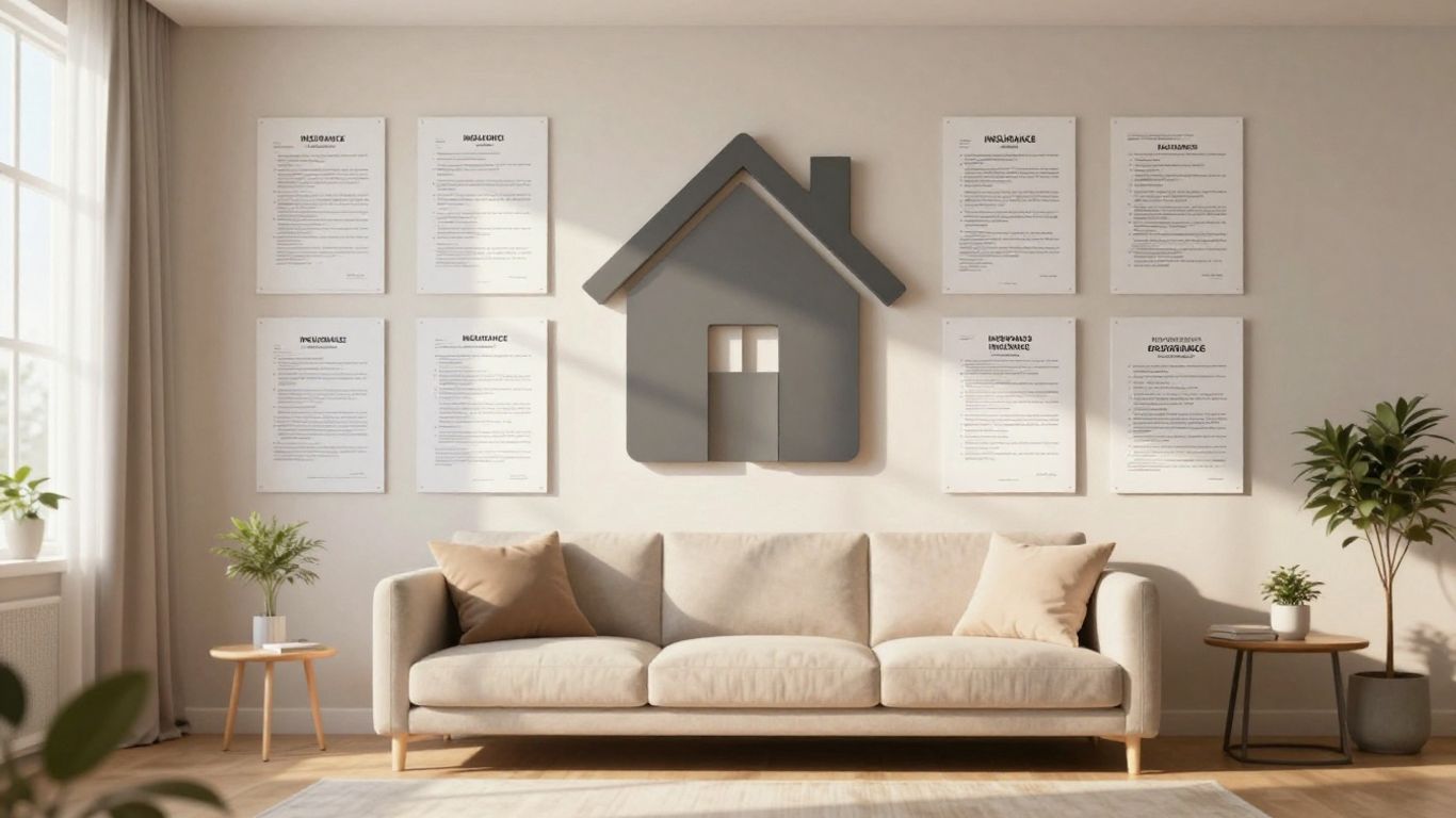 Casa con seguro, hogar, protección, familia, confianza.