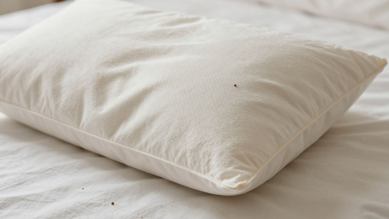 Buckwheat pillow on a bed