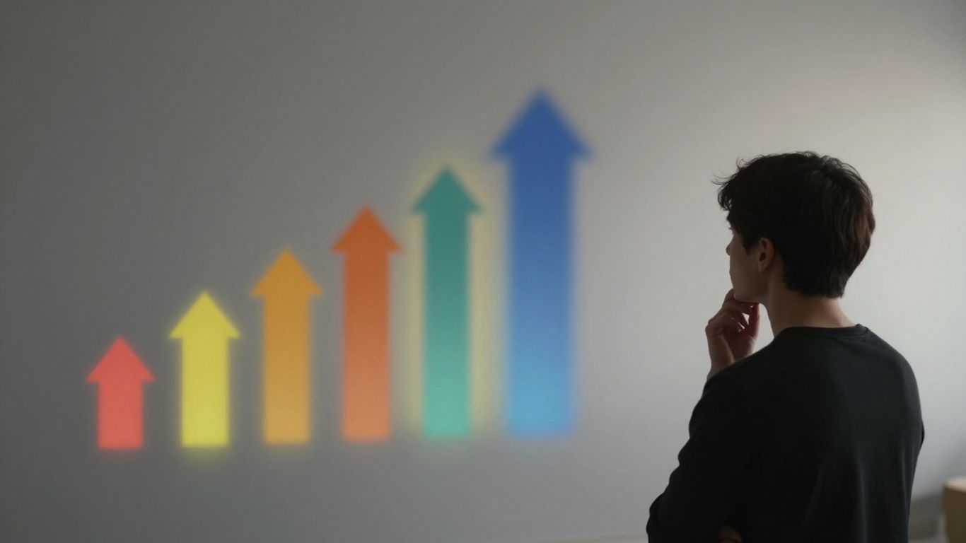 Upward trending shapes indicating success